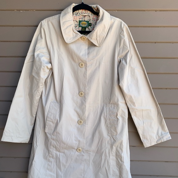 Cabela's Jackets & Coats Womens Cabelas Button Front Fully Lined Trench Walking Coat Birch